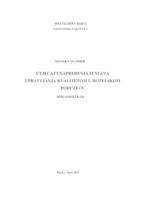 prikaz prve stranice dokumenta Utjecaj unapređenja sustava upravljanja kvalitetom u hotelskom poduzeću