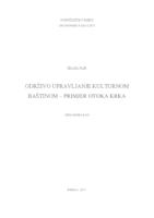 prikaz prve stranice dokumenta Održivo upravljanje kulturnom baštinom - primjer otoka Krka