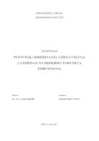 prikaz prve stranice dokumenta POSTUPAK ODREĐIVANJA CIJENA USLUGA CATERINGA NA PRIMJERU PODUZEĆA FORUM D.O.O.