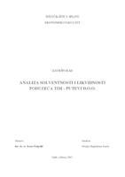 prikaz prve stranice dokumenta ANALIZA SOLVENTNOSTI I LIKVIDNOSTI PODUZEĆA TIM - PUTEVI D.O.O.