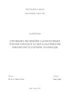 prikaz prve stranice dokumenta USPOREDBA PROMIDŽBE GASTRONOMSKE PONUDE STRANICE TZ SDŽ SA SLUŽBENOM STRANICOM TZ ZAPADNE AUSTRALIJE