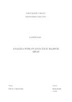 prikaz prve stranice dokumenta ANALIZA POSLOVANJA Š.D.D. HAJDUK SPLIT