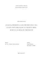 prikaz prve stranice dokumenta ANALIZA PRIMJENA AGILNIH METODA U RA-ZVOJU SOFTVERA KOD IT TVRTKI S OBZI-ROM NA GLOBALNE TRENDOVE