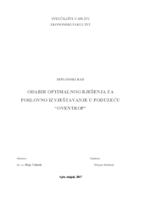 prikaz prve stranice dokumenta ODABIR OPTIMALNOG RJEŠENJA ZA POSLOVNO IZVJEŠTAVANJE U PODUZEĆU “OVENTROP“