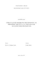 prikaz prve stranice dokumenta UPRAVLJANJE RIZIKOM LIKVIDNOSTI NA PRIMJERU DRUŠTVA ZA OSIGURANJE ALLIANZ OSIGURANJE D.D.