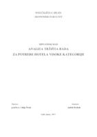 prikaz prve stranice dokumenta ANALIZA TRŽIŠTA RADA ZA POTREBE HOTELA VISOKE KATEGORIJE