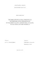 prikaz prve stranice dokumenta ODABIR OPTIMALNOG PORTFELJA KOMBINIRANOM PRIMJENOM FUNDAMENTALNE I TEHNIĈKE ANALIZE, TE MATEMATIĈKIH MODELA