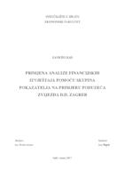 prikaz prve stranice dokumenta PRIMJENA ANALIZE FINANCIJSKIH IZVJEŠTAJA POMOĆU SKUPINA POKAZATELJA NA PRIMJERU PODUZEĆA ZVIJEZDA D.D. ZAGREB