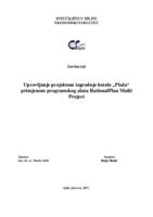 prikaz prve stranice dokumenta Upravljanje projektom izgradnje hotela „Plaža“ primjenom programskog alata RationalPlan Multi Project