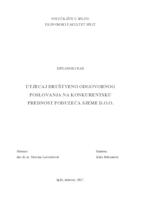 prikaz prve stranice dokumenta UTJECAJ DRUŠTVENO ODGOVORNOG POSLOVANJA NA KONKURENTSKU PREDNOST PODUZEĆA SJEME D.O.O.