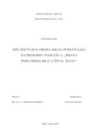 prikaz prve stranice dokumenta SPECIFIĈNOSTI OBITELJSKOG POSLOVANJA NA PRIMJERU PODUZEĆA „MESNA INDUSTRIJA BRAĆA PIVAC D.O.O.“