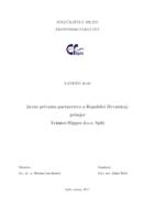 prikaz prve stranice dokumenta Javno privatno partnerstvo u Republici Hrvatskoj- primjer Tržnice-Hippos d.o.o. Split