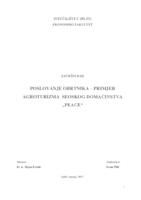 prikaz prve stranice dokumenta POSLOVANJE OBRTNIKA – PRIMJER AGROTURIZMA SEOSKOG DOMAĆINSTVA „PEACE“