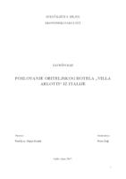 prikaz prve stranice dokumenta POSLOVANJE OBITELJSKOG HOTELA „VILLA ARLOTTI“ IZ ITALIJE