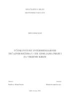 prikaz prve stranice dokumenta UČINKOVITOST INTERMEDIJARNIH TEČAJNIH REŽIMA U CEE ZEMLJAMA PRIJE I ZA VRIJEME KRIZE