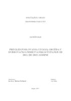 prikaz prve stranice dokumenta PREGLED POSLOVANJA UZGOJA GROŽĐA U DUBROVAČKO-NERETVANSKOJ ŽUPANIJI OD 2012. DO 2015. GODINE