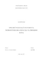 prikaz prve stranice dokumenta Specifičnosti računovodstva neprofitnih organizacija na primjeru KUD-a