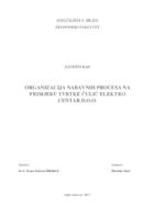 prikaz prve stranice dokumenta Organizacija nabavnih procesa na primjeru tvrtke Čulić Elektro Centar d.o.o.