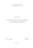 prikaz prve stranice dokumenta UTJECAJ OGLAŠAVANJA NA INTERENTU NA PONAŠANJE POTROŠAČA