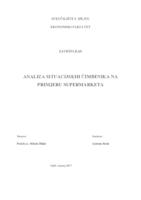 prikaz prve stranice dokumenta Analiza situacijskih čimbenika na primjeru supermarketa