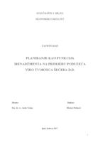 prikaz prve stranice dokumenta Planiranje kao funkcija menadžmenta na primjeru poduzeća Viro tvornica šećera d.d.