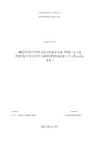 prikaz prve stranice dokumenta Tržišno pozicioniranje obrta za proizvodnju ortopedskih uložaka I.K.