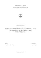 prikaz prve stranice dokumenta Učinkovitost revizijskog odbora kao mehanizma korporativnog upravljanja