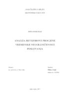 prikaz prve stranice dokumenta Analiza revizorove procjene vremenske neograničenosti poslovanja