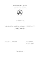 prikaz prve stranice dokumenta Organizacija poslovanja u poduzeću Čistoća d.o.o.