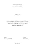 prikaz prve stranice dokumenta ANALIZA USPJEŠNOSTI POSLOVANJA FARMACEUTSKE KOMPANIJE PLIVA HRVATSKA D.O.O. 