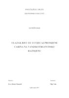 prikaz prve stranice dokumenta Ulazak RH u EU i utjecaj promjene carina na vanjskotrgovinsku razmjenu