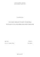 prikaz prve stranice dokumenta Stanje i mogućnosti turizma potaknutog filmskom industrijom