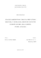 prikaz prve stranice dokumenta Analiza kreditnog ciklusa privatnog sektora u zemljama srednje i istočne Europe od 2003. do 2014. godine