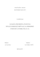 prikaz prve stranice dokumenta Analiza promjena pozicija financijskih izvještaja na primjeru poduzeća Podravka d.d.