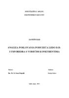 prikaz prve stranice dokumenta Analiza poslovanja poduzeća Ledo d.d. i usporedba s vodećim konkurentima