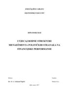 prikaz prve stranice dokumenta Utjecaj rodne strukture menadžmenta političkih stranaka na financijske performanse