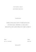 prikaz prve stranice dokumenta Fiskalni kapacitet vs regionalni potencijal jedinica lokalne i regionalne samouprave u Hrvatskoj