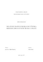 prikaz prve stranice dokumenta SKLONOST RADNOJ MIGRACIJI UČENIKA SREDNJE ZDRAVSTVENE ŠKOLE U SPLITU