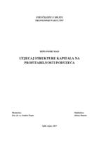 prikaz prve stranice dokumenta Utjecaj strukture kapitala na profitabilnost poduzeća