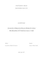 prikaz prve stranice dokumenta Analiza pokazatelja poslovanja problematičnih banaka u RH