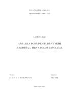 prikaz prve stranice dokumenta Analiza ponude studentskih kredita u hrvatskim bankama