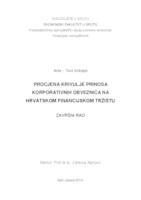 prikaz prve stranice dokumenta Procjena krivulje prinosa korporativnih obveznica na hrvatskom financijskom tržištu