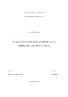 prikaz prve stranice dokumenta ANALIZA POSLOVANJA PODUZEĆA NA PRIMJERU LUX D.O.O. SPLIT 