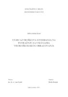 prikaz prve stranice dokumenta UTJECAJ TROŠKOVA STUDIRANJA NA POTRAŽNJU ZA USLUGAMA VISOKOŠKOLSKOG OBRAZOVANJA