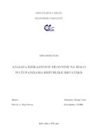 prikaz prve stranice dokumenta ANALIZA EFIKASNOSTI TRGOVINE NA MALO PO ŽUPANIJAMA REPUBLIKE HRVATSKE