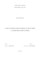 prikaz prve stranice dokumenta UTJECAJ DRŽAVNIH POTPORA NA RAST BDP-A U REPUBLICI HRVATSKOJ