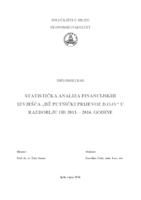 prikaz prve stranice dokumenta STATISTIČKA ANALIZA FINANCIJSKIH IZVJEŠĆA „HŽ PUTNIČKI PRIJEVOZ D.O.O.“ U RAZDOBLJU OD 2013. - 2016. GODINE