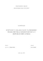 prikaz prve stranice dokumenta ETIČNOST U OGLAŠAVANJU NA PRIMJERU TELEKOMUNIKACIJSKIH PODUZEĆA U REPUBLICI HRVATSKOJ
