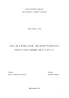 prikaz prve stranice dokumenta ANALIZA POSLOVNE OKOLINE PODUZEĆA MESNA INDUSTRIJA BRAĆA PIVAC