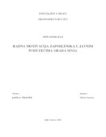 prikaz prve stranice dokumenta RADNA MOTIVACIJA ZAPOSLENIKA U JAVNIM PODUZEĆIMA GRADA SINJA